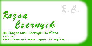 rozsa csernyik business card